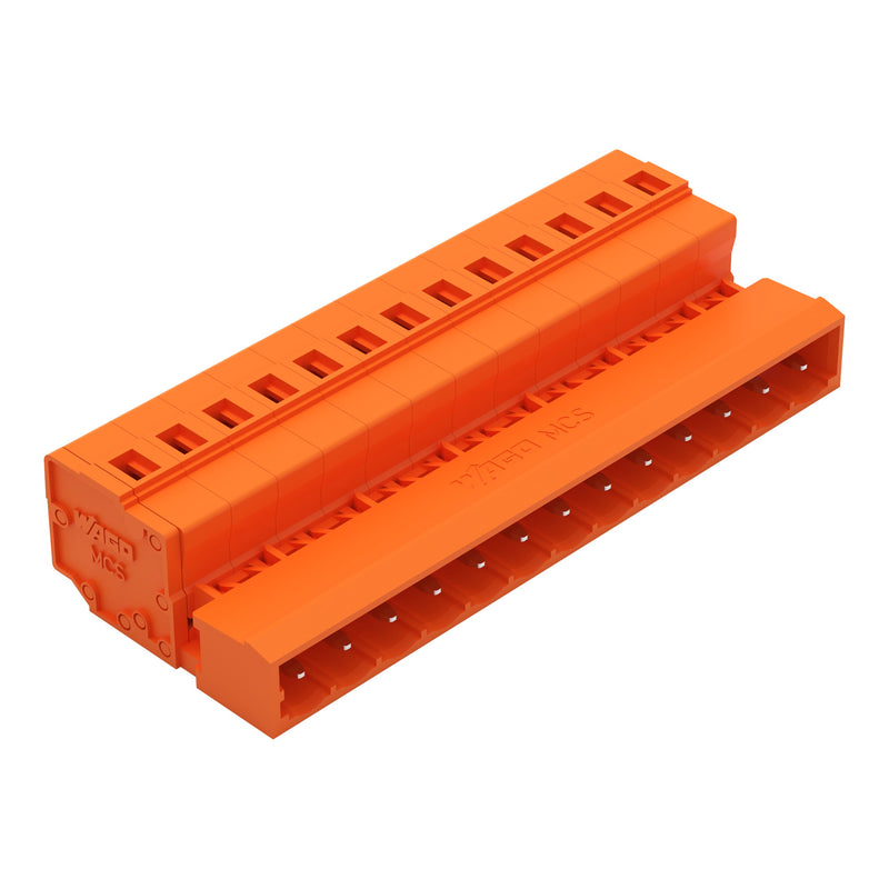 WAGO - Kabelsteckverbinder für Leiterplattensteckverbinder 1-Leiter-Stiftleiste 231-643 CAGECLAMP,2,5mm²,or − 25 Stück
