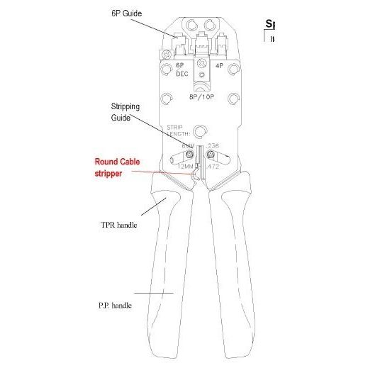 EFB-Elektronik - Spezialwerkzeug für Kommunikationstechnik Crimpzange RJ11/12/45 ung. E-MUC410  − 1 Stück
