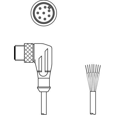Leuze - Konfektioniertes Sensor-Aktor-Kabel Anschlussleitung KS U-M12-8W-P1-100