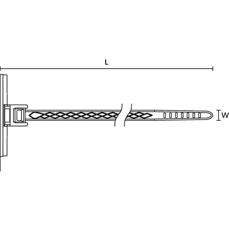 HellermannTyton - Kabelbinder Befestigungsbinder 126-00450(500) Klebesockel − 500 Stück