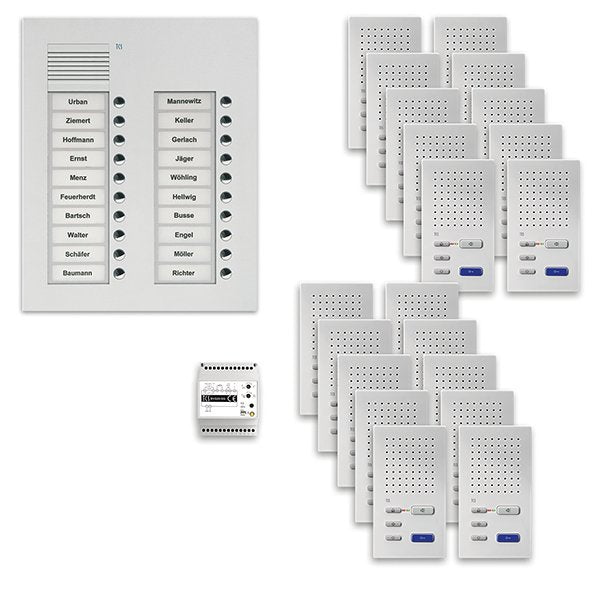 TCS Tür Control - Türsprech-Set Audio Außenstation Pack 20 PPUF20/2-EN/02 PUK 2reihig20Tast UP