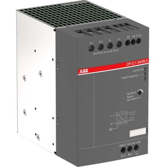 ABB Stotz S&J - Gleichstromversorgung Netzteil CP-C.1 24/20.0-C Out:DC 24V/20A