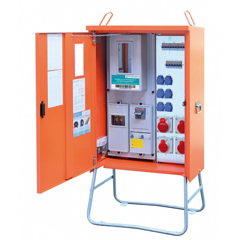 Walther Werke - Baustromverteiler Anschlussverteilerschrank WAV0135R1-EEG 44kVA,RCD TypB