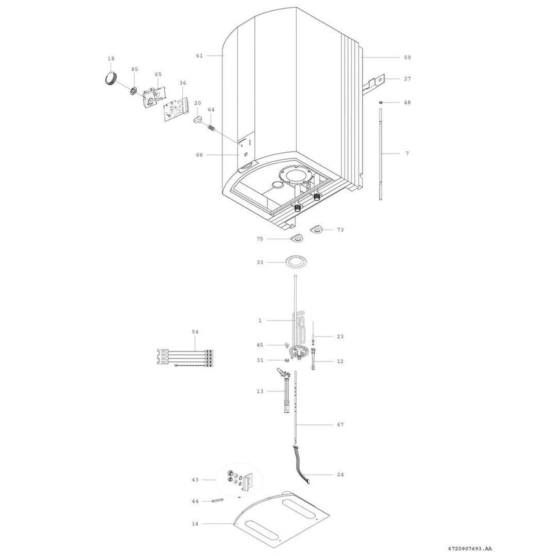 Bosch Thermotechnik - Warmwasserspeicher elektrisch Wandspeicher TR5500T 30 EB ws 30L