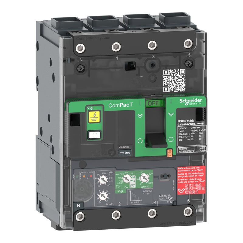 Schneider Electric - Leistungsschalter für Trafo-, Generator- und Anlagenschutz Kompaktleistungsschalter C11H44V100L mit Differenzstromsc