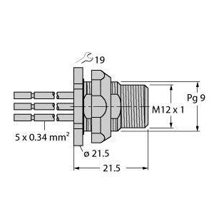 Turck - Zubehör/Ersatzteile für Steuerungen Einbauflansch FSFDW4.54-0.5