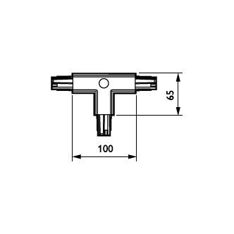Philips Lighting - Elektrisches Zubehör/Ersatzteile für Leuchten T-Verbinder rechts ZRS750 TCPR BK