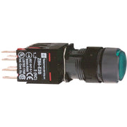 Schneider Electric - Drucktaster, Komplettgerät Leuchtdrucktaster, grün XB6AF3B5B m. Rast., 24V, 1S+1Ö − 4 Stück