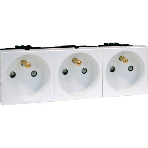 Peha - Schalter-/Steckdosenkombination Steckdose m.Erdungsstift B 6273.02 EMS SI 2f,erh.Berührs., rws