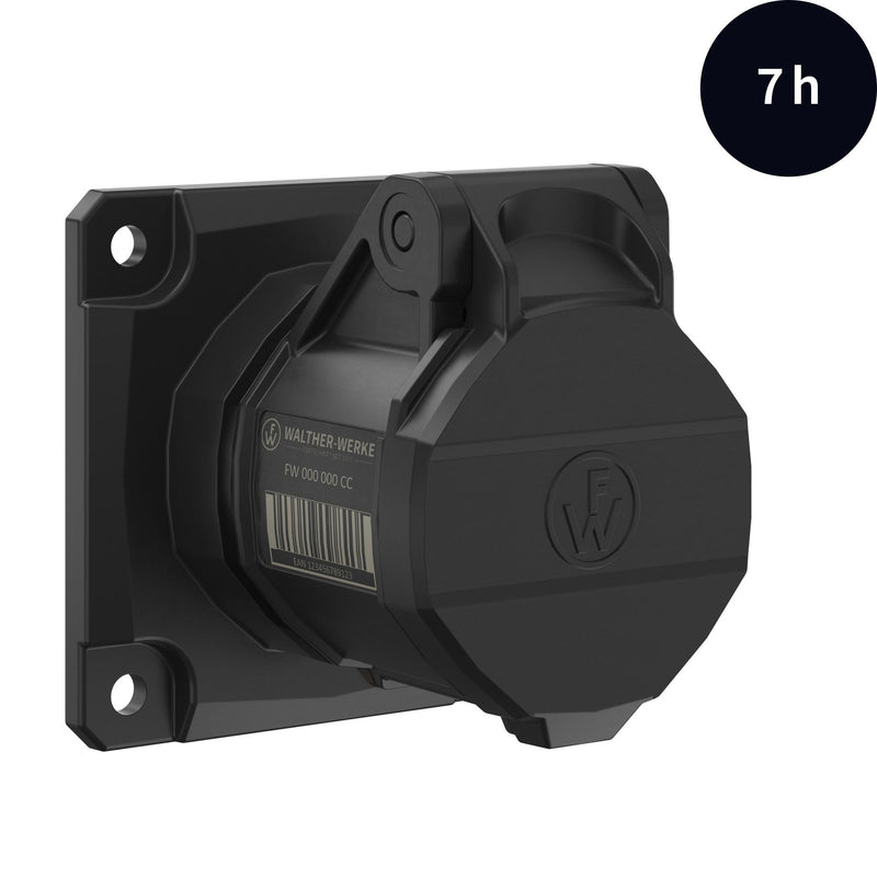 Walther Werke - CEE-Anbausteckdose (IEC 60309) CEE NEO Anbaudose FW410307SK gerade 1 6A 3P 7h