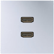Jung - Multifunktions-Anschlussdose Multimedia-Anschluss alu MA AL 1133 2 x HDMI m.Tragring