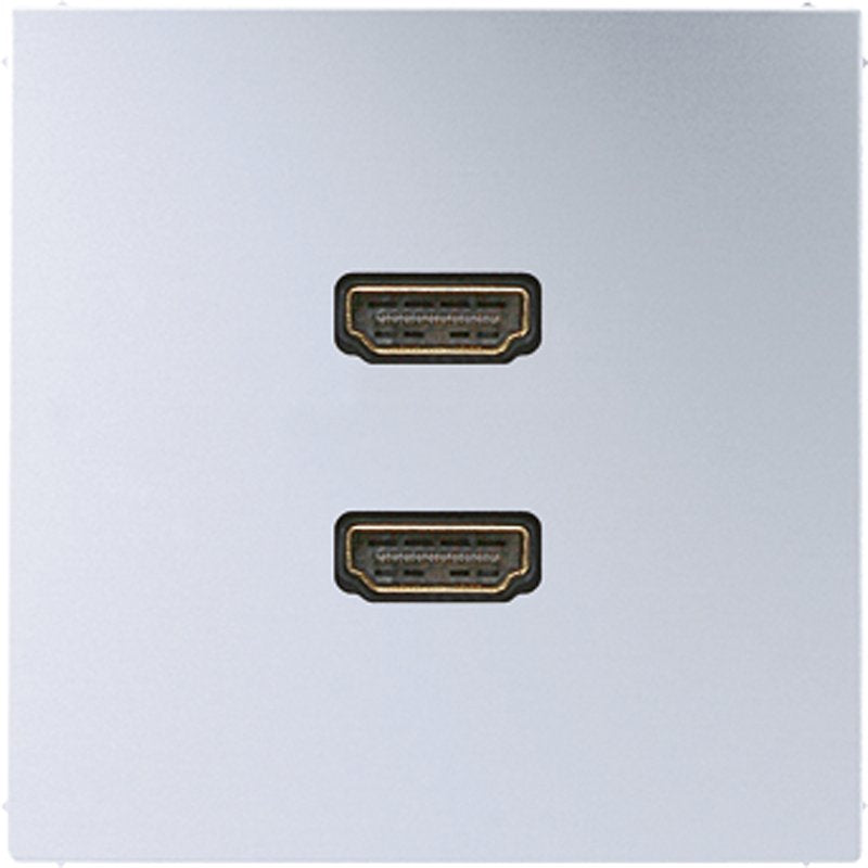 Jung - Multifunktions-Anschlussdose Multimedia-Anschluss alu MA AL 1133 2 x HDMI m.Tragring