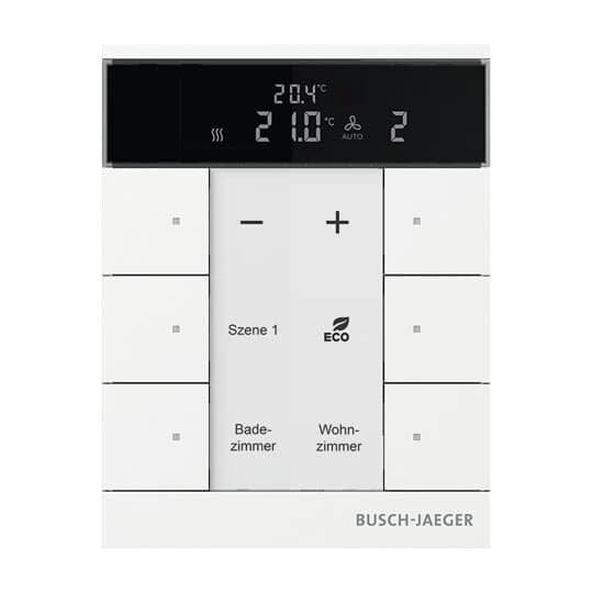 Busch-Jaeger - Bussystem-Raumtemperaturregler HVAC-Slave-Gerät SBS/U6.0.11-884 6fach, BE, studio/ws