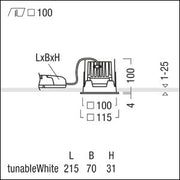 Zumtobel Group - Downlight/Strahler/Flutlicht LED-Einbauleuchte P-INFQ100L #60818682 2700-6500K