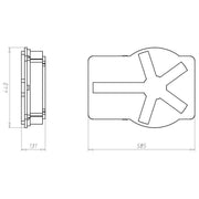 Kaiser - Leuchteneinbaugehäuse Gehäuse 1293-15 für Plattendecken
