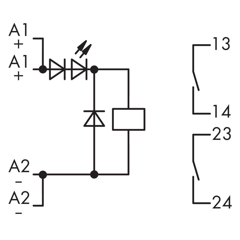 WAGO - Schaltrelais Relaisstecker 286-328 m. 2 A DC 24 V