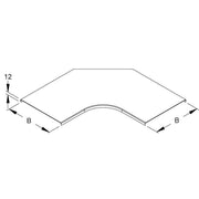 Niedax - Deckel Bogen für Kabeltragsystem Deckel für Bogen 90Gr. RESCD 120 S Breite 125,5mm