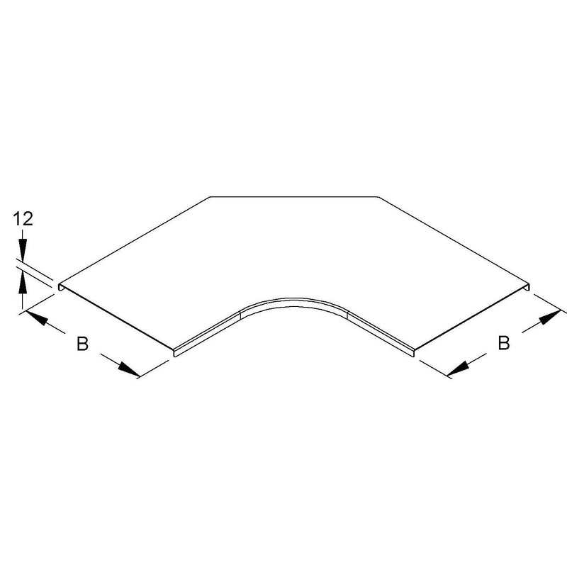 Niedax - Deckel Bogen für Kabeltragsystem Deckel für Bogen 90Gr. RESCD 120 S Breite 125,5mm