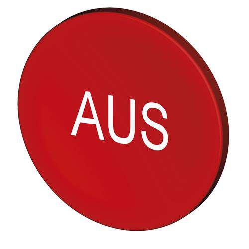 Stahl - Bezeichnungsschild für Befehlsgeräte Tastenschild 8602/3 227810 rot AUS − 1 Stück by Stahl

