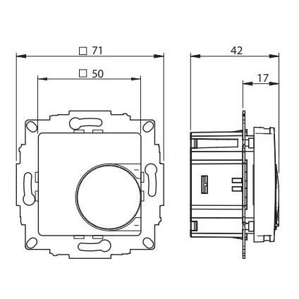 Eberle Controls - Raumthermostat/Uhrenthermostat UP-Raumregler 5-30C AC24V UTE 1012-RAL1013-G50 1Öffner