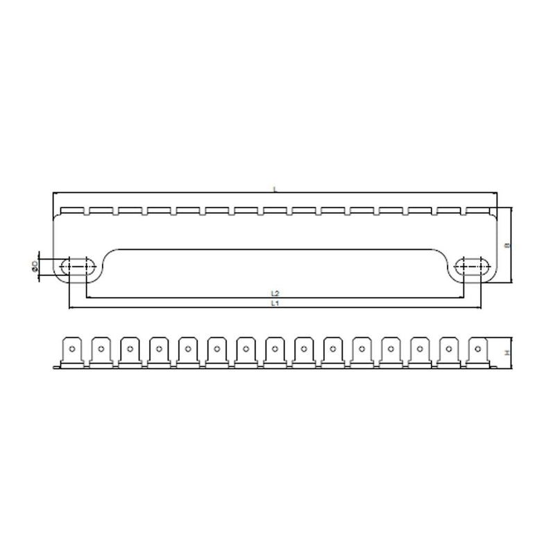 Jacob - Komponente für Erdung/Potentialausgleich (Schaltschrank) EMV-Kontaktleiste KADx F305-9249-00 − 5 Stück