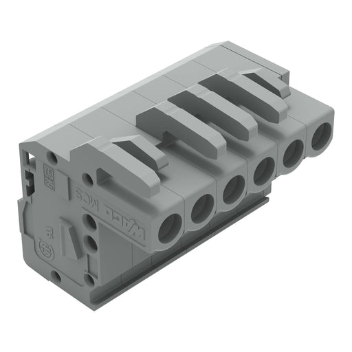 WAGO - Kabelsteckverbinder für Leiterplattensteckverbinder 1-Leiter Federleiste 232-106/026-000 CAGECLAMP 2,5mm²,gr − 50 Stück