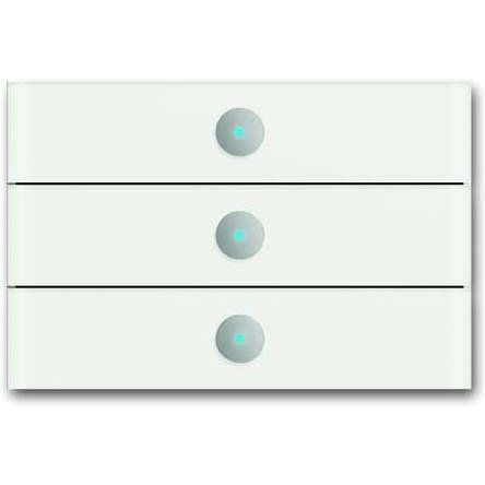 ABB Stotz S&J - Bussystem-Tastsensor Bedienteil 6342-811-101-500 3-fach Weißglas