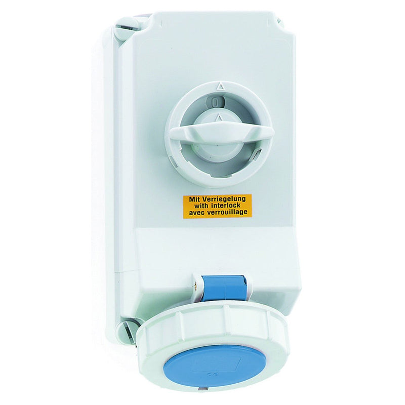 Bals Elektrotech - CEE-Steckdose abschaltbar, abgesichert (IEC 60309) Wandsteckdose abschaltbar 16059 verriegelt 16A 4p 2