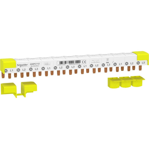 Schneider Electric - Phasenschiene A9XPC712 Stift 3P+N 9mm 80A