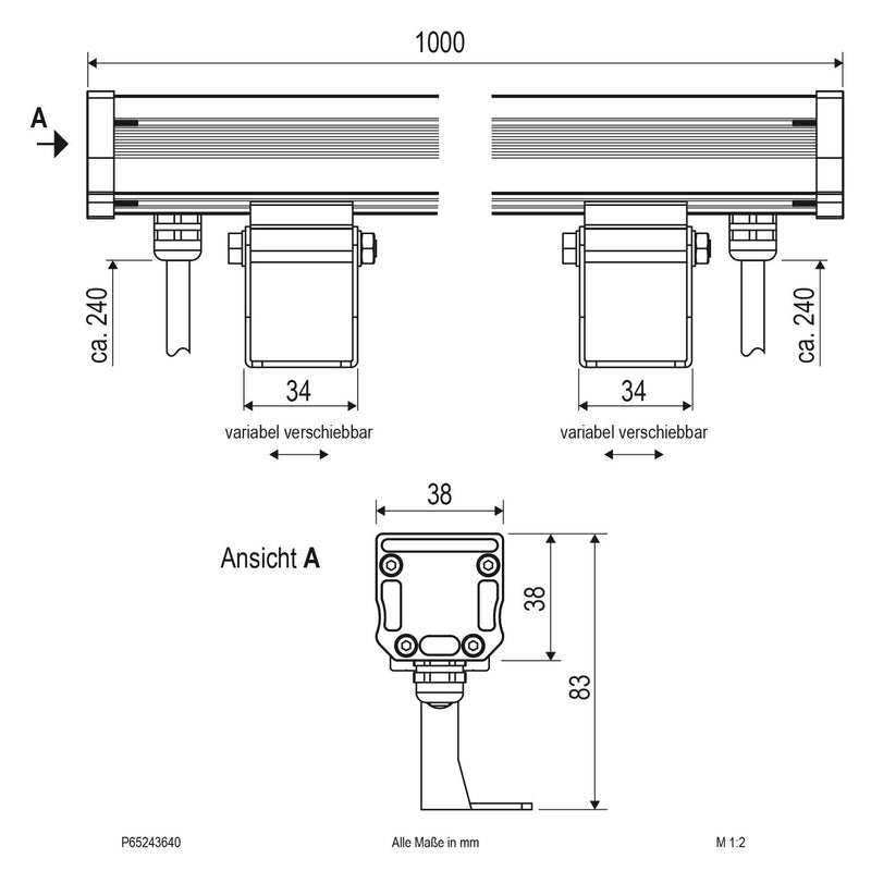 EVN Lichttechnik - Downlight/Strahler/Flutlicht LED-Wallpainter P65243640 4000K IP65 si