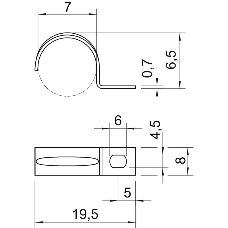 OBO Bettermann - Befestigungsschelle für Kabel/Rohre Befestigungsschelle 604 7 G galv.vz