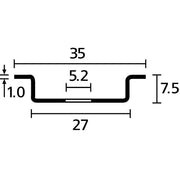 HellermannTyton - Tragschiene gelocht DELTA-3F/BV bandverzinkt 40m − 2 Meter