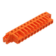 WAGO - Leiterplattensteckverbinder THT-Federleiste abgewink. 232-272/031-000 Maß 5,08mm,orange − 25 Stück