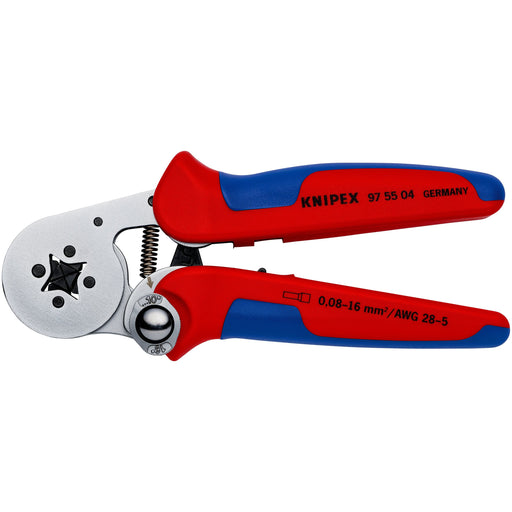 Knipex - Presswerkzeug Kabelschuhe/Verbinder, Aderendhülsen, Schirmanschluss Crimpzange 97 55 04 − 1 Stück