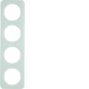 Berker - Abdeckrahmen Rahmen Glas/pows 10142109 4fach