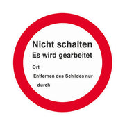 Cimco Werkzeuge - Warn-/Hinweisschild VZ NS! EWG! 182742 Gr. 200x200x1