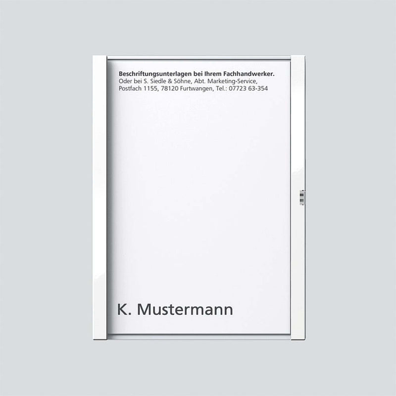 Siedle&Söhne - Zubehör/Ersatzteile für Türkommunikation Namensschild ws-hgl 200029948-00 f. TM612-1/BTM650-01 − 1 Stück