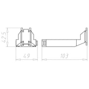 Kaiser - Dose, Gehäuse für Montage in der Wand/Decke Systemflügel-Set 1211-00 2-tlg.103x49x36mm