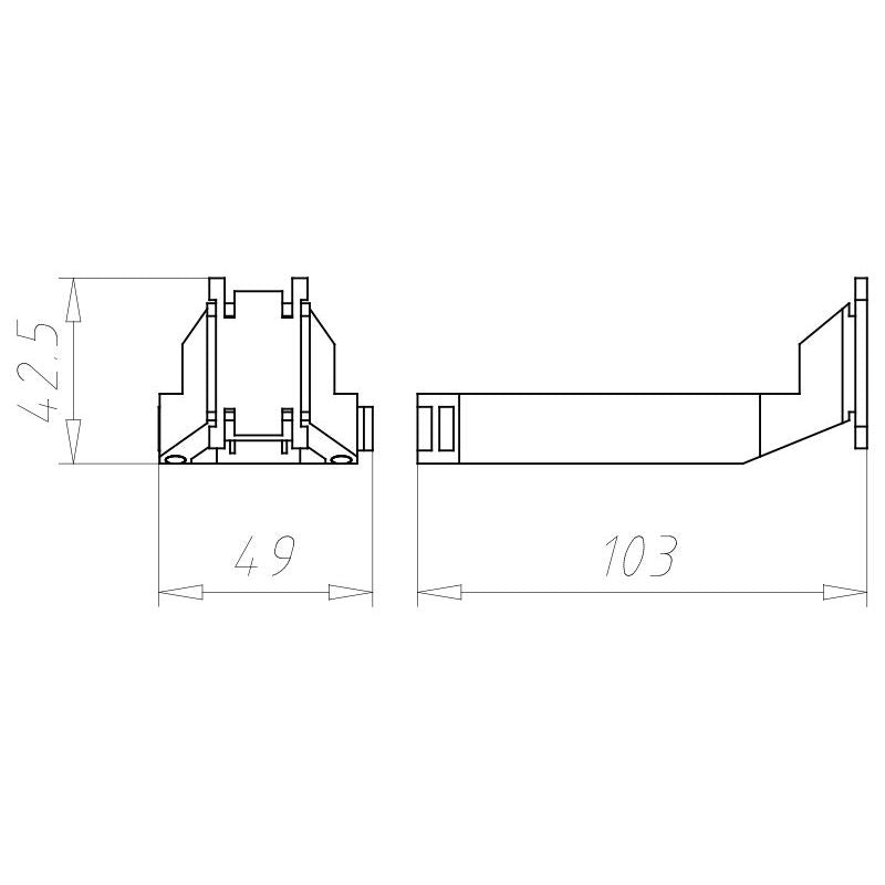 Kaiser - Dose, Gehäuse für Montage in der Wand/Decke Systemflügel-Set 1211-00 2-tlg.103x49x36mm