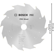 Bosch - Kreissägeblatt PRO Wood cordless 2608837675 Kreissägeblatt 160 x