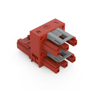WAGO - Kompaktverteiler für steckbare Gebäudeinstallation h-Verteiler 3-polig 770-934 Kod. P,rot − 50 Stück