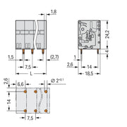 WAGO GmbH & Co. KG - Leiterplattenklemme Leiterplattenklemme 2626-3102 6mm² − 140 Stück