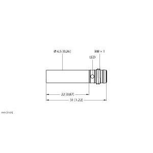 Turck - Induktiver Näherungsschalter Sensor BI2EH6.5KAP6XV1131 induktiv