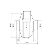 Maico - Ventilator für Rohreinbau Radial-Rohrventilator ERR 12/2 EC 468m3/h, NW125