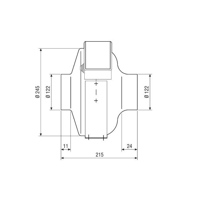 Maico - Ventilator für Rohreinbau Radial-Rohrventilator ERR 12/2 EC 468m3/h, NW125