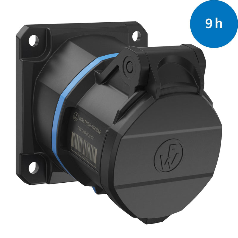 Walther Werke - CEE-Anbausteckdose (IEC 60309) CEE NEO Anbaudose schräg FW511409CC 16A 4P 9h IP54