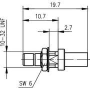 Telegärtner - Koax-Steckverbinder SMB-Kabeleinbaustecker 100024851 Crimp G7 (RG-316/U) − 5 Stück