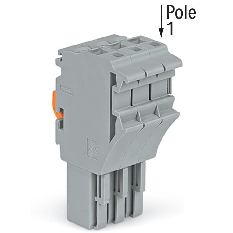 WAGO - Ein- und mehrpolige Klemmenleiste 1-Leiter-Federleiste 2022-102/999-953 CAGECLAMP,4mm²,gr − 100 Stück