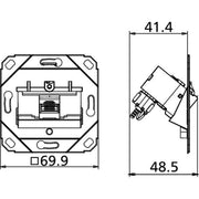 Metz Connect - Kommunikationsanschlussdose Kupfer Anschlussdose C6Amodul UP0 130B12D11200-E 1Port 270 UP0 − 10 Stück