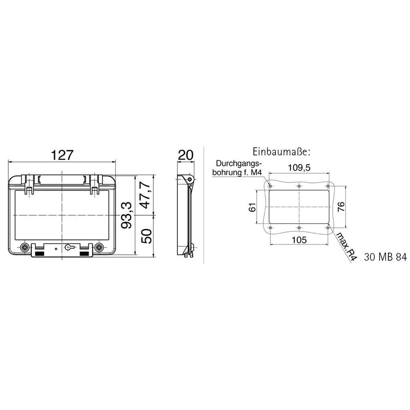 Bals Elektrotech - Zubehör/Ersatzteile für CEE-Steckvorrichtungen (IEC 60309) Betätigungsklappe 58001 IP44